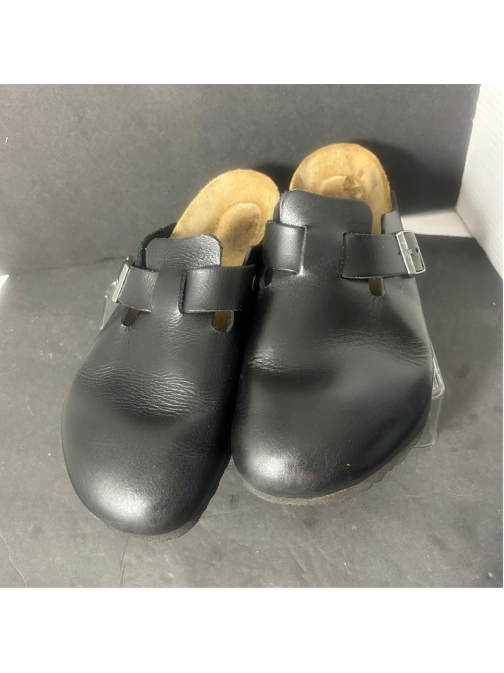 Men's Birkenstock Boston Oiled Leather Clogs Slip On Grunge Black EU 44 US 11